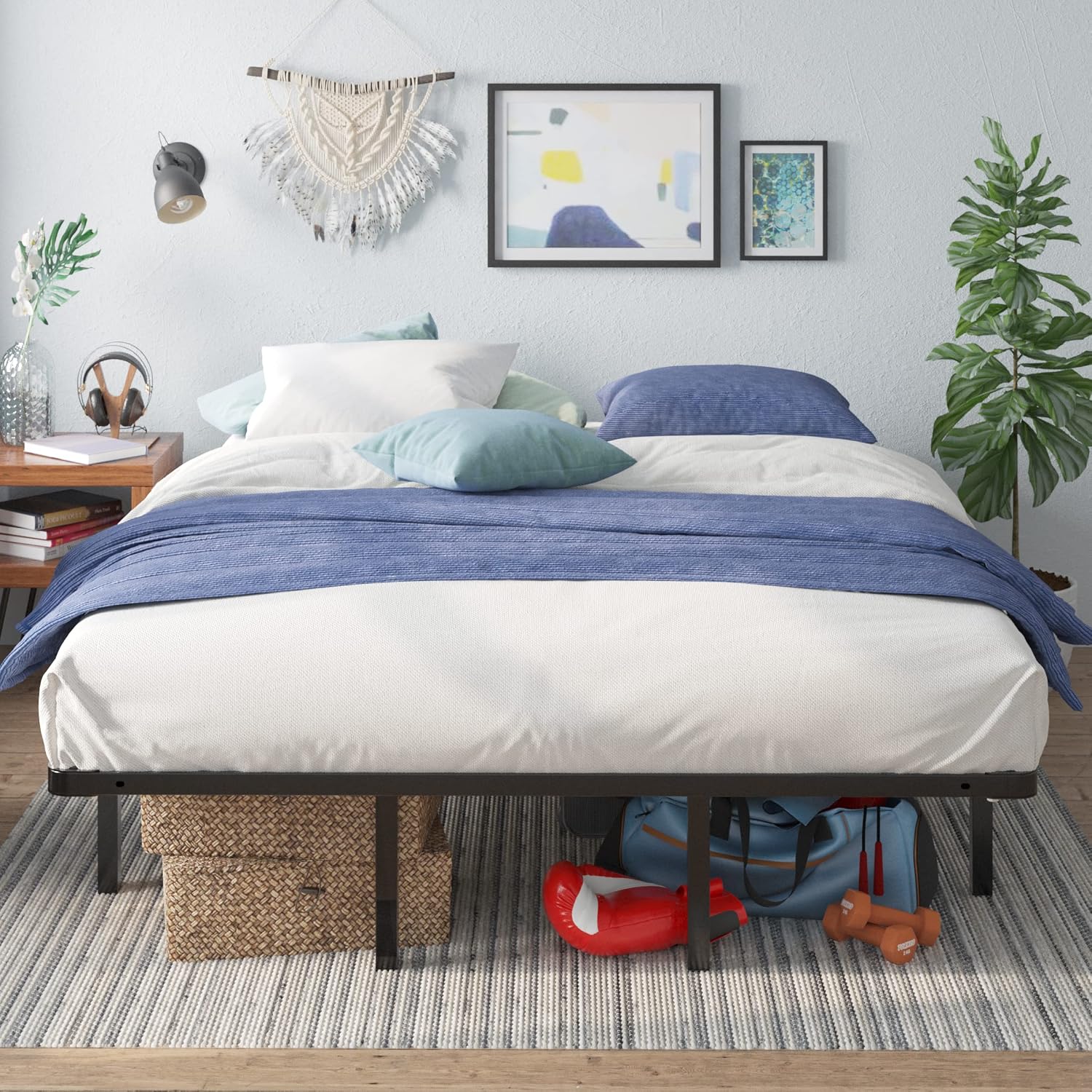 Sleep Master MyEuro Smartbase/Wooden Slats Mattress Foundation, Queen