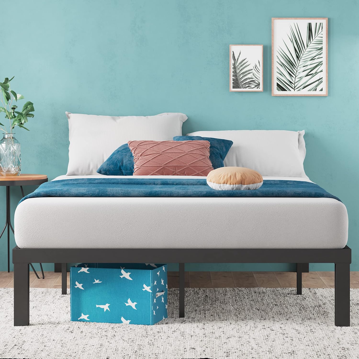 Zinus Luis 14 Inch QuickLock Metal Platform Bed Frame, Mattress Foundation with Steel Slat Support, No Box Spring Needed, Easy Assembly, King