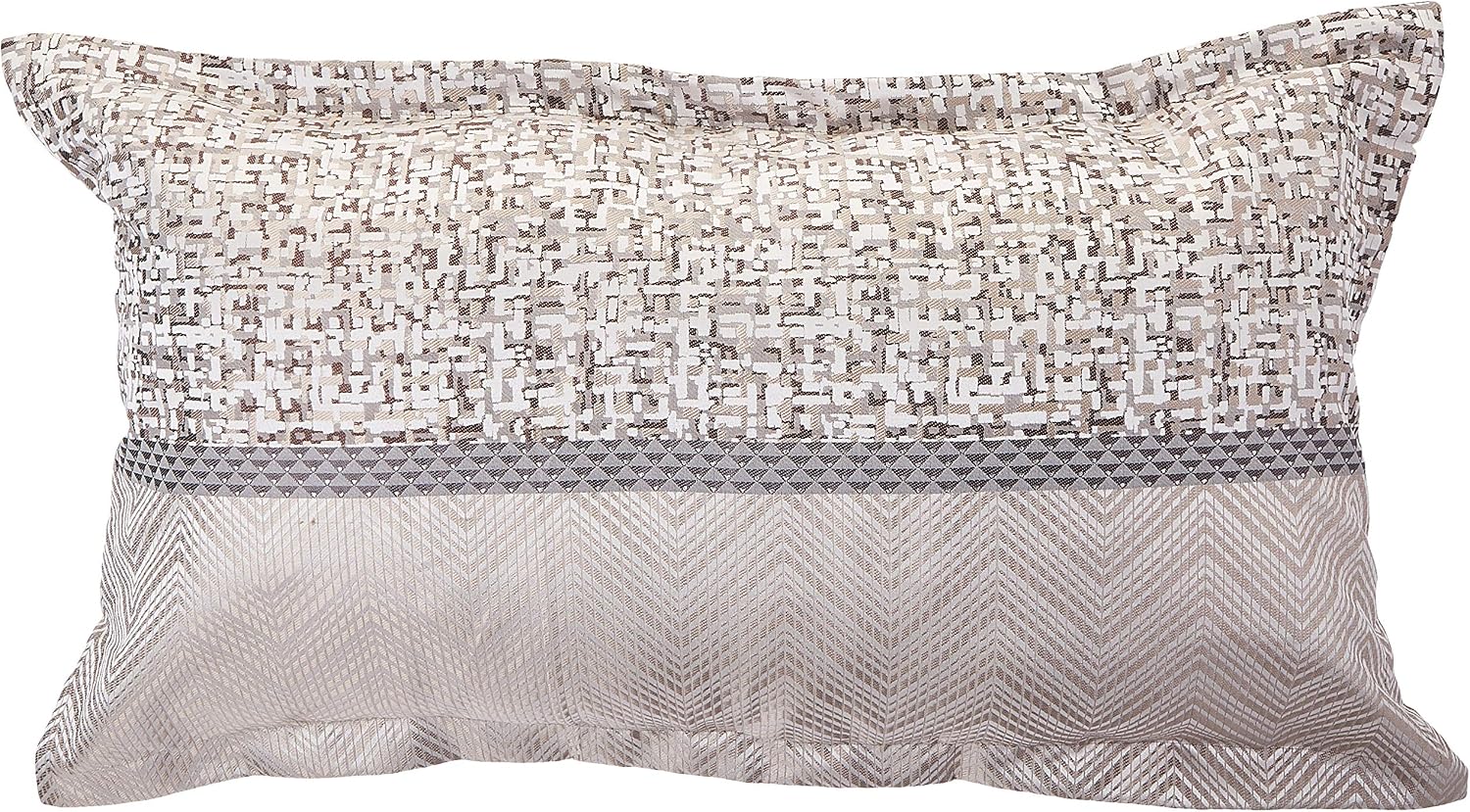 Madison Park Luxury Comforter Set-Traditional Jacquard Design All Season Down Alternative Bedding, Matching Bedskirt, Decorative Pillows, King(104'x92'), Rhapsody, Striped Grey/Taupe 7 Piece
