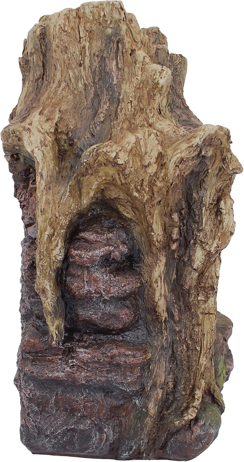 Design Toscano QN164017 Water Fountain with LED Light - Willow Bend Garden Decor Fountain - Outdoor Water Feature, Multicolored, 10½'W x 10'D x 18'H