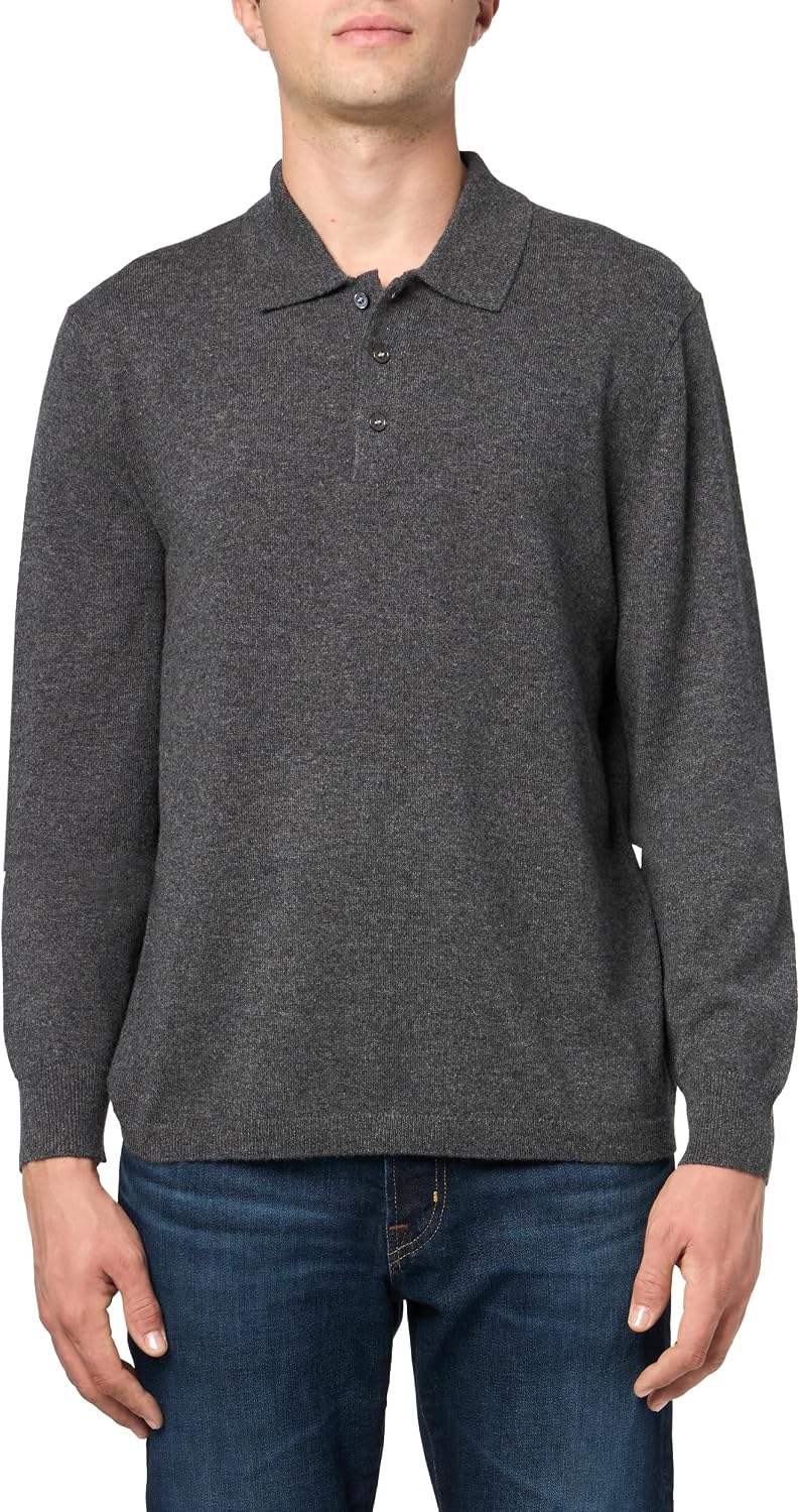 Theory Men's Hilles Long Sleeve Polo in Cashmere