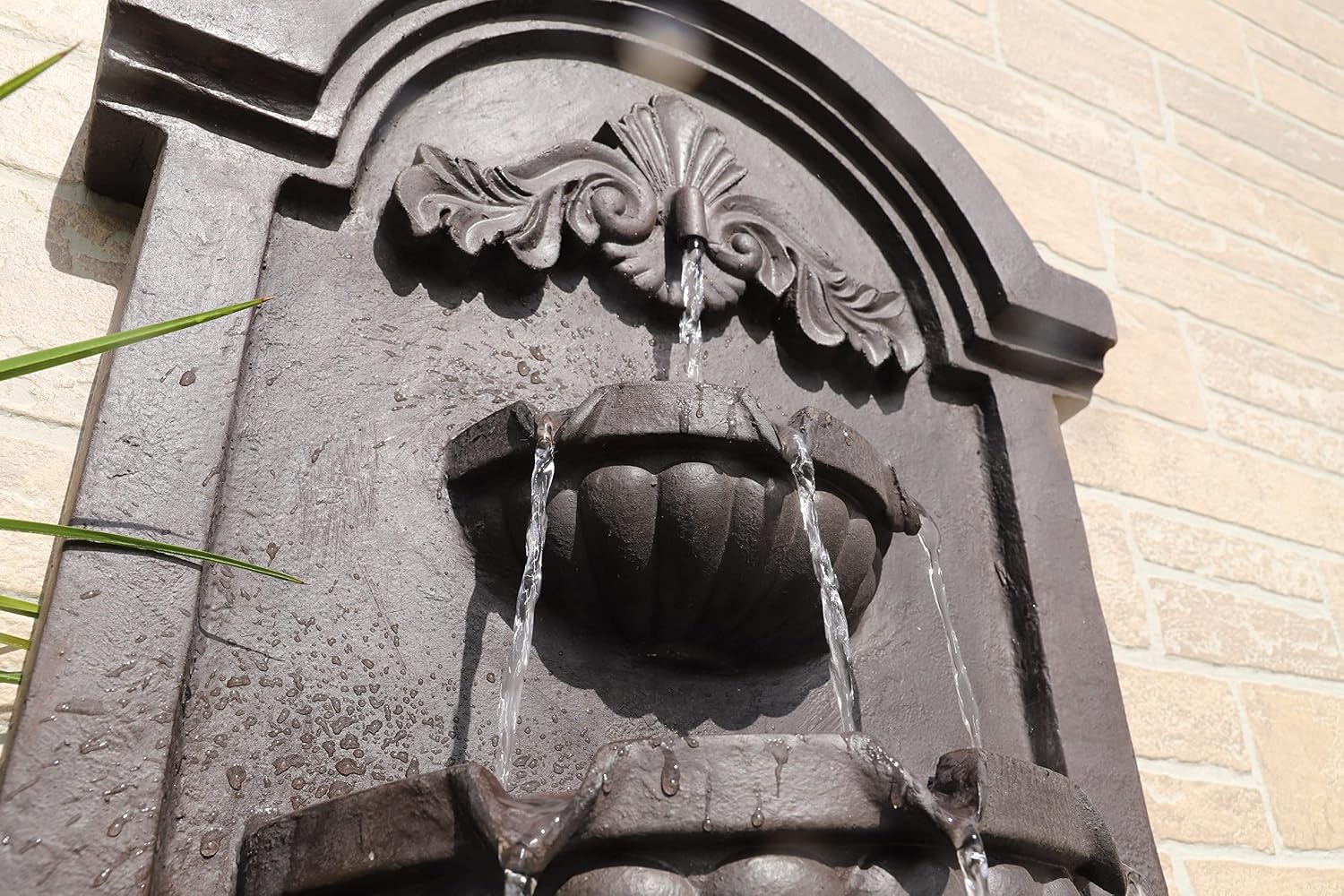 Kenroy Home San Pablo Indoor/ Outdoor Wall Fountain with Bronze Finish, Classic Style, 35' Height, 9' Width, 19.5' Depth