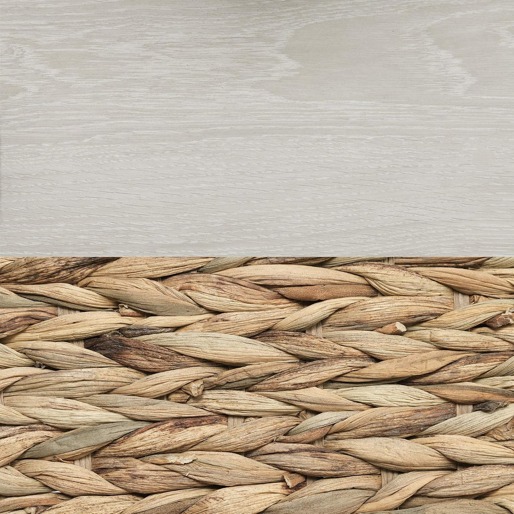 South Shore Avilla Full Storage Bed with Baskets, Double, Winter Oak and Rattan