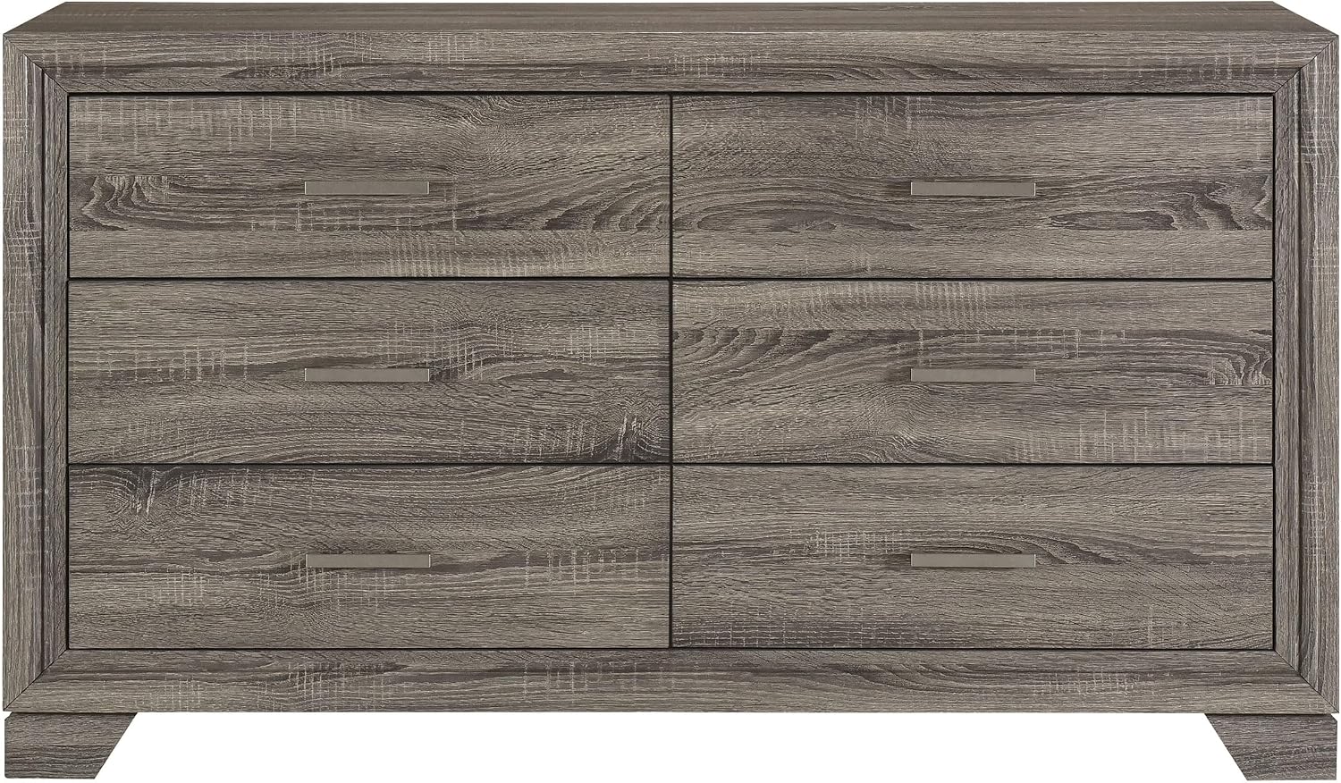 Coaster Home Furnishings Wright Transitional 4-Piece Bedroom Set Fabric Upholstered Queen Size Panel Bed Frame 52-inch Headboard Brown Oak 223341Q-S4
