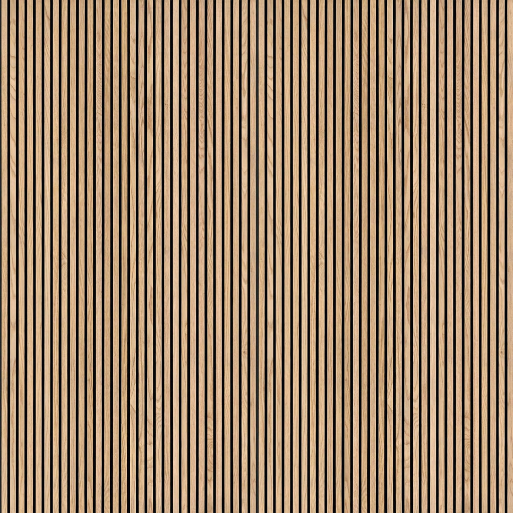 MSI 4-Pack Acoustic Wood Slat Wall Panels for Interior Decor, 3D Fluted Sound Absorbing Wood Paneling for Accent Wall Ceiling Kitchen Living Room Bedroom, Eco-Friendly MDF - 9.5 in. x 94.5 in. Natural