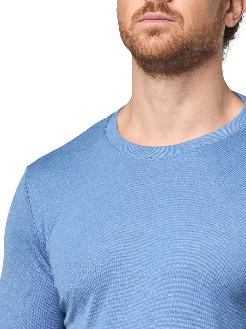 Theory Men's Essential Tee in Anemone Milano, Blue Lake, M