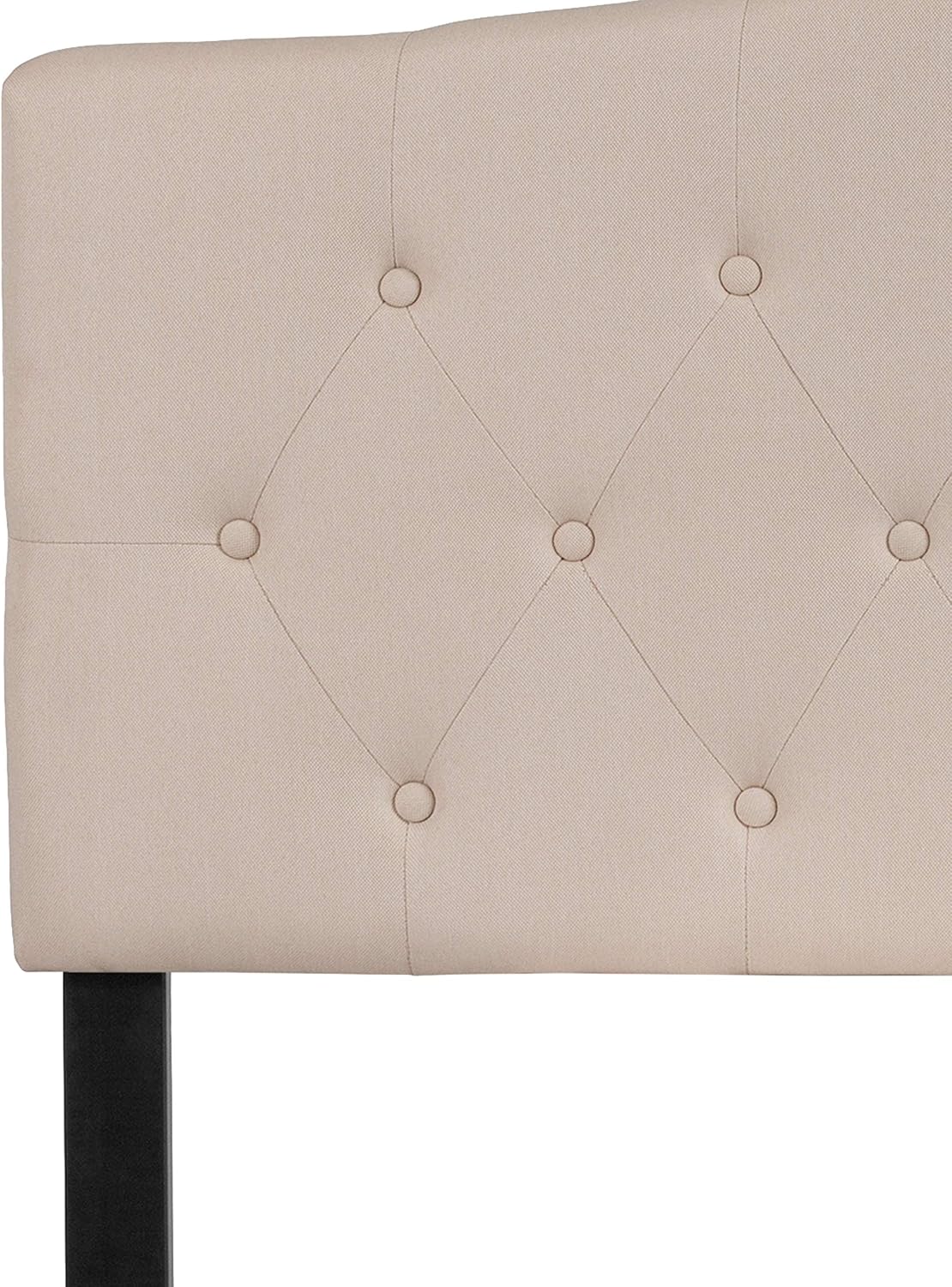 Flash Furniture Cambridge Button Tufted and Diamond Stitched Upholstered Full Size Headboard in Beige Fabric