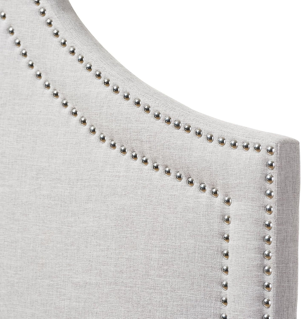 Baxton Studio Guifford Modern & Contemporary Fabric Upholstered Headboard, Queen, Greyish Beige
