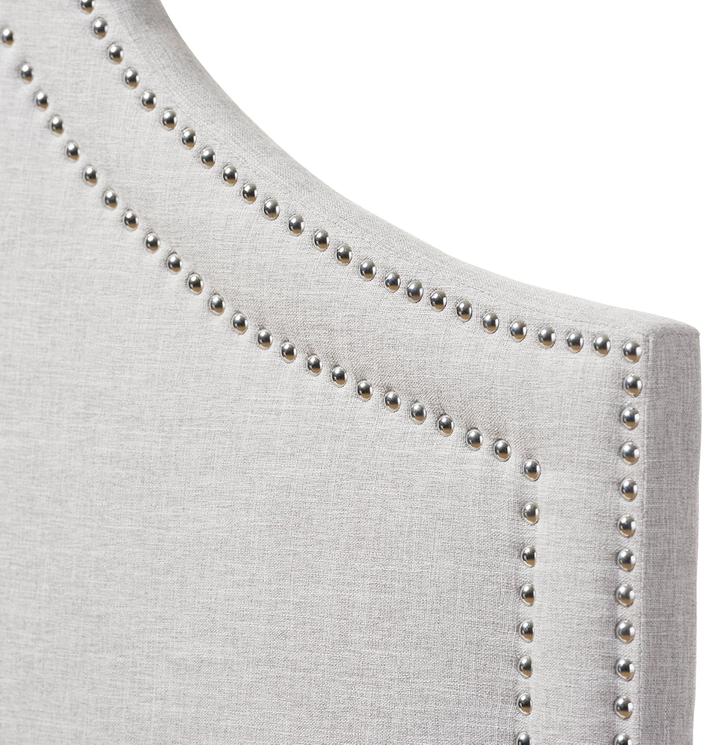 Baxton Studio Guifford Modern & Contemporary Fabric Upholstered Headboard, Queen, Greyish Beige