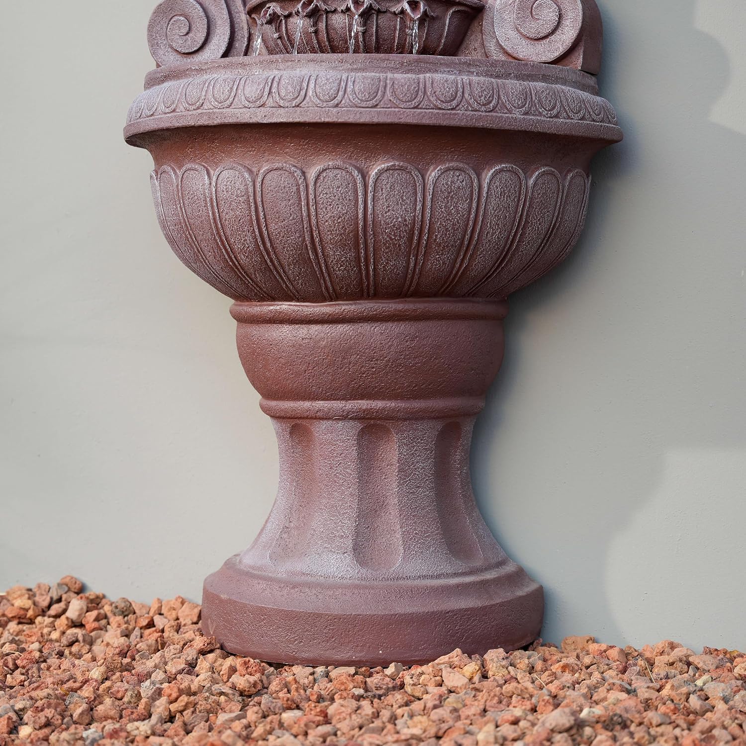 XBrand 52.4' Sandstone Lion Head Floor Fountain