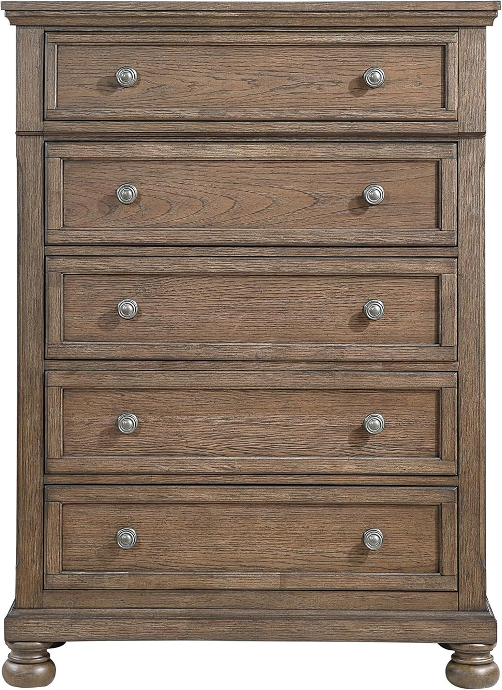 Traditional 6pc Bedroom Set Queen Size Platform Storage Bed Sleigh Headboard Classic Antique Brown Finish Furniture