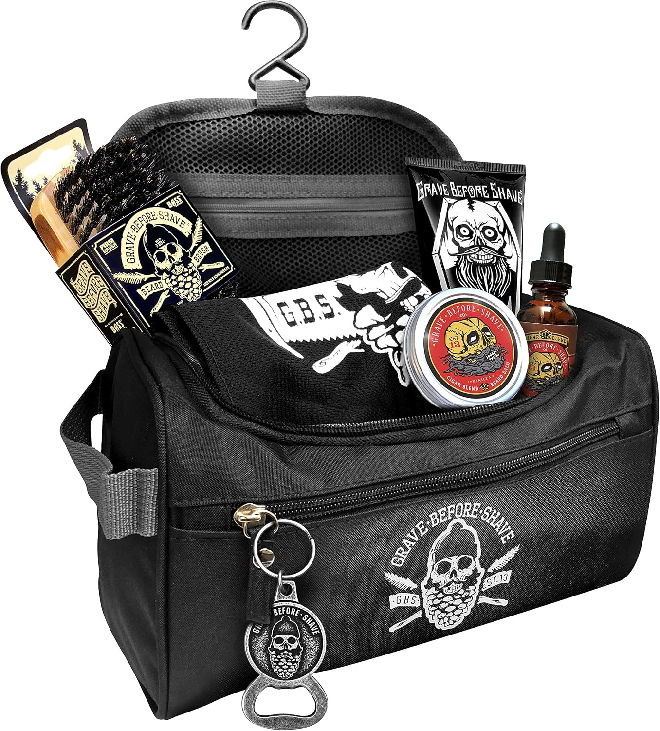 Grave Before Shave Travel Beard Pack (Cigar Blend (Vanilla/tobacco scent)