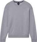 Theory Mens Relax Crewneck Long Sleeve in Light Bilen Melange Grey Medium