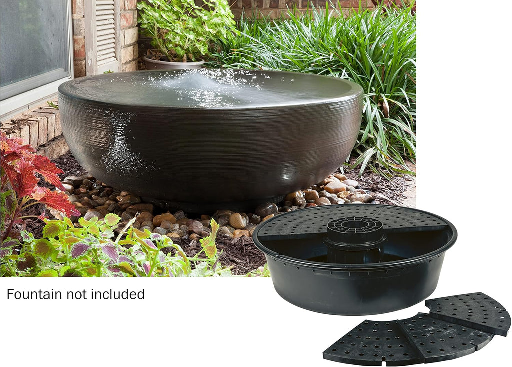 Little Giant DFB36 36-Inch Disappearing Water Fountain Basin, Supports Up to 2,000 lbs., Black, 566517