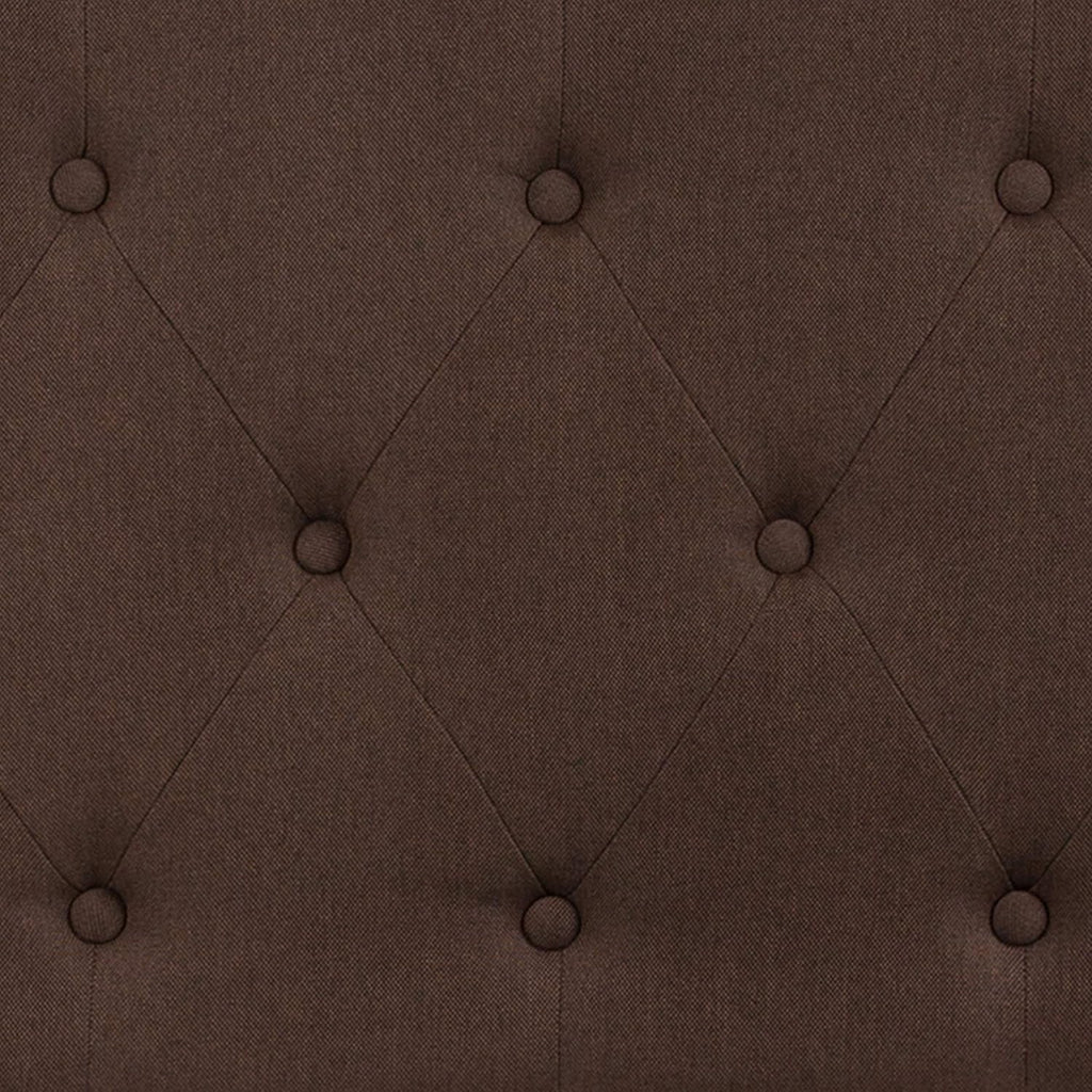 Flash Furniture Cambridge Tufted Upholstered Queen Size Headboard in Dark Brown Fabric
