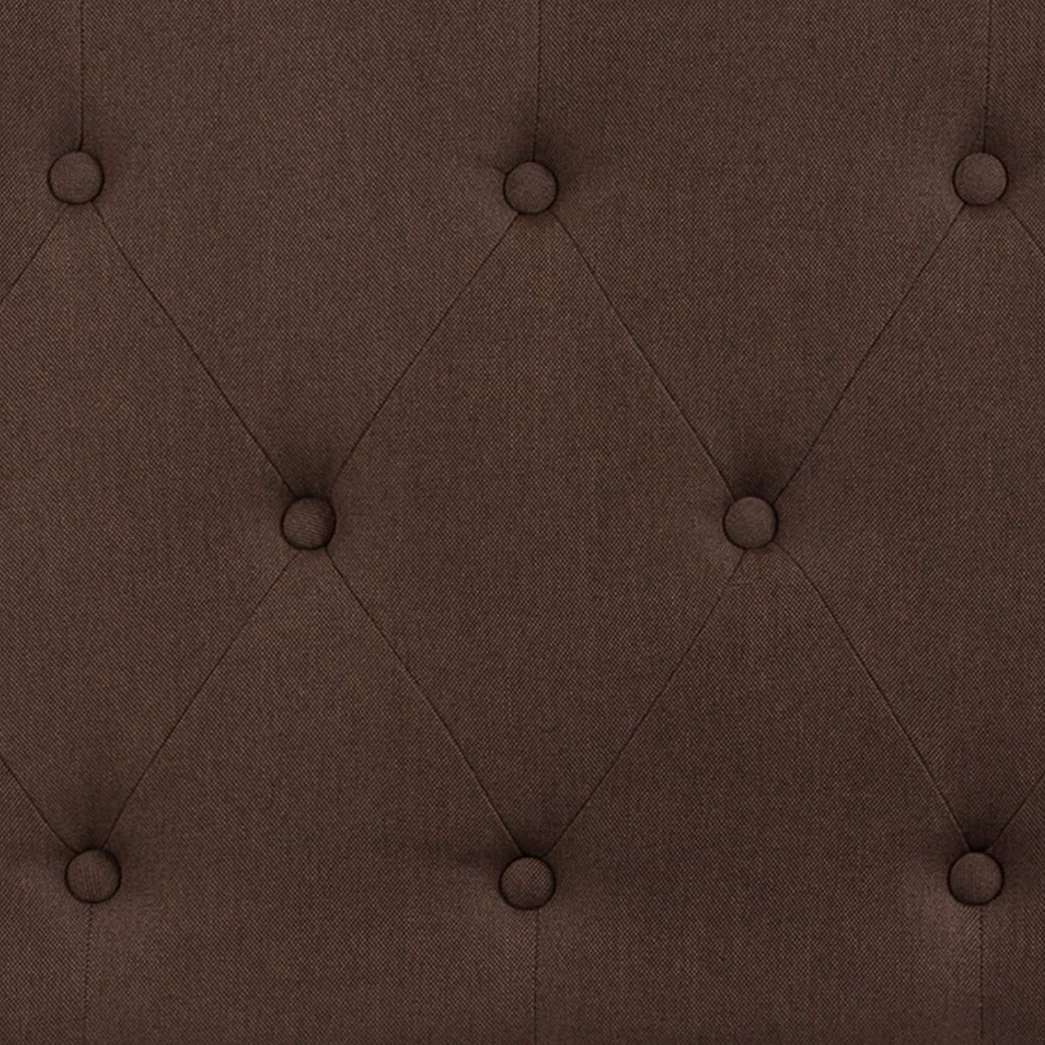 Flash Furniture Cambridge Tufted Upholstered Queen Size Headboard in Dark Brown Fabric