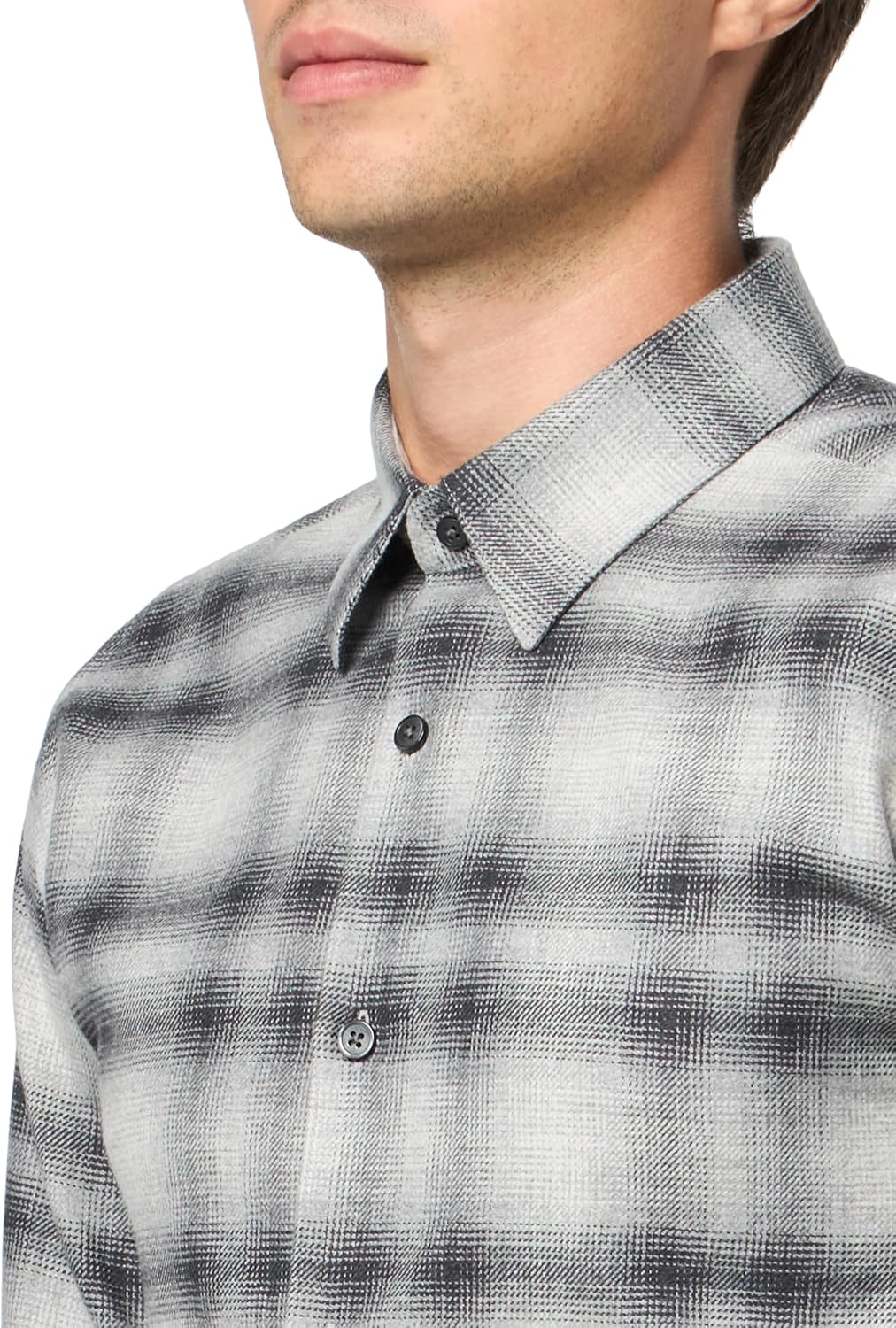 Theory Men's Theory Men's Irving Long Sleeve Button Down Woven in Cotton Soft Plaid