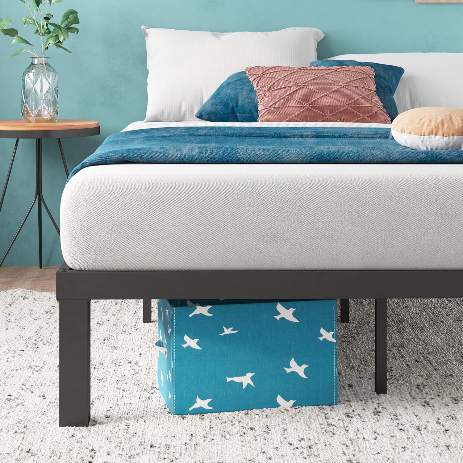 Zinus Luis 14 Inch QuickLock Metal Platform Bed Frame, Mattress Foundation with Steel Slat Support, No Box Spring Needed, Easy Assembly, King