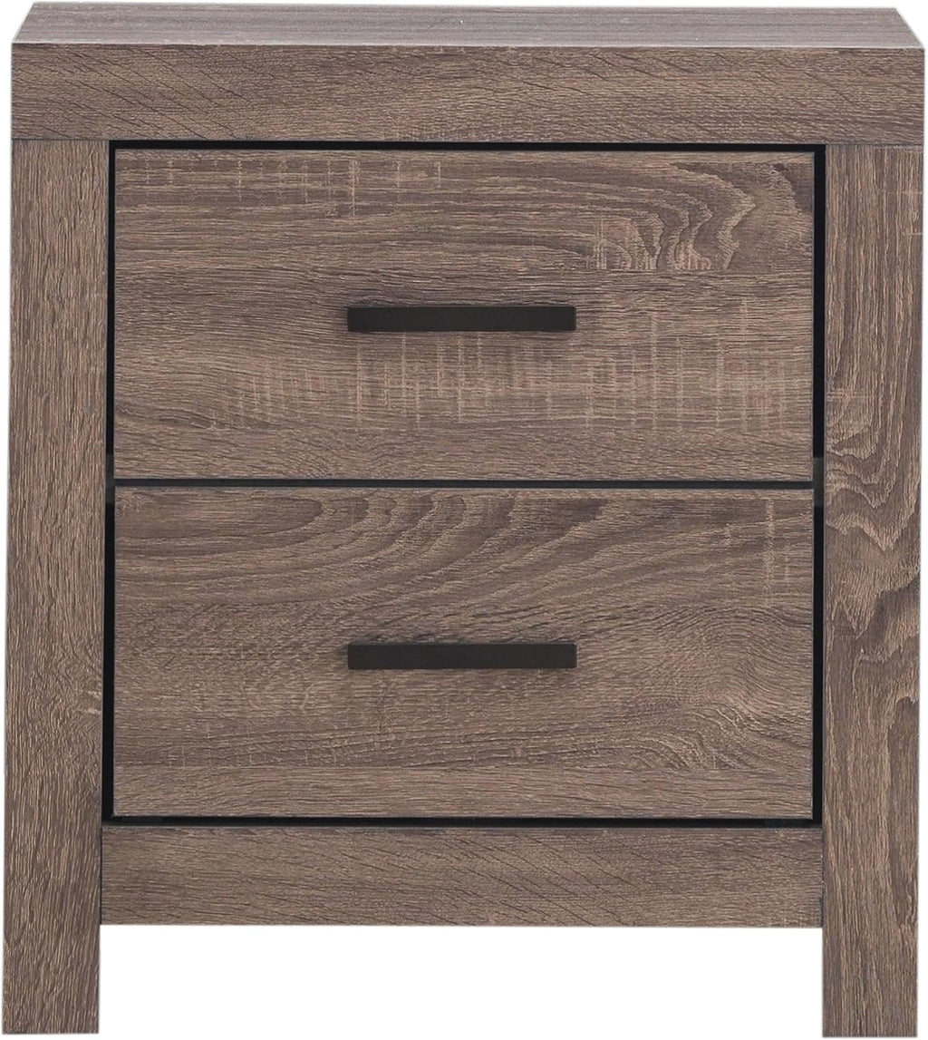 Coaster Home Furnishings Brantford Farmhouse 4-Piece Bedroom Set Queen Size Panel Bed Frame 52-inch Headboard Barrel Oak 207041Q-S4