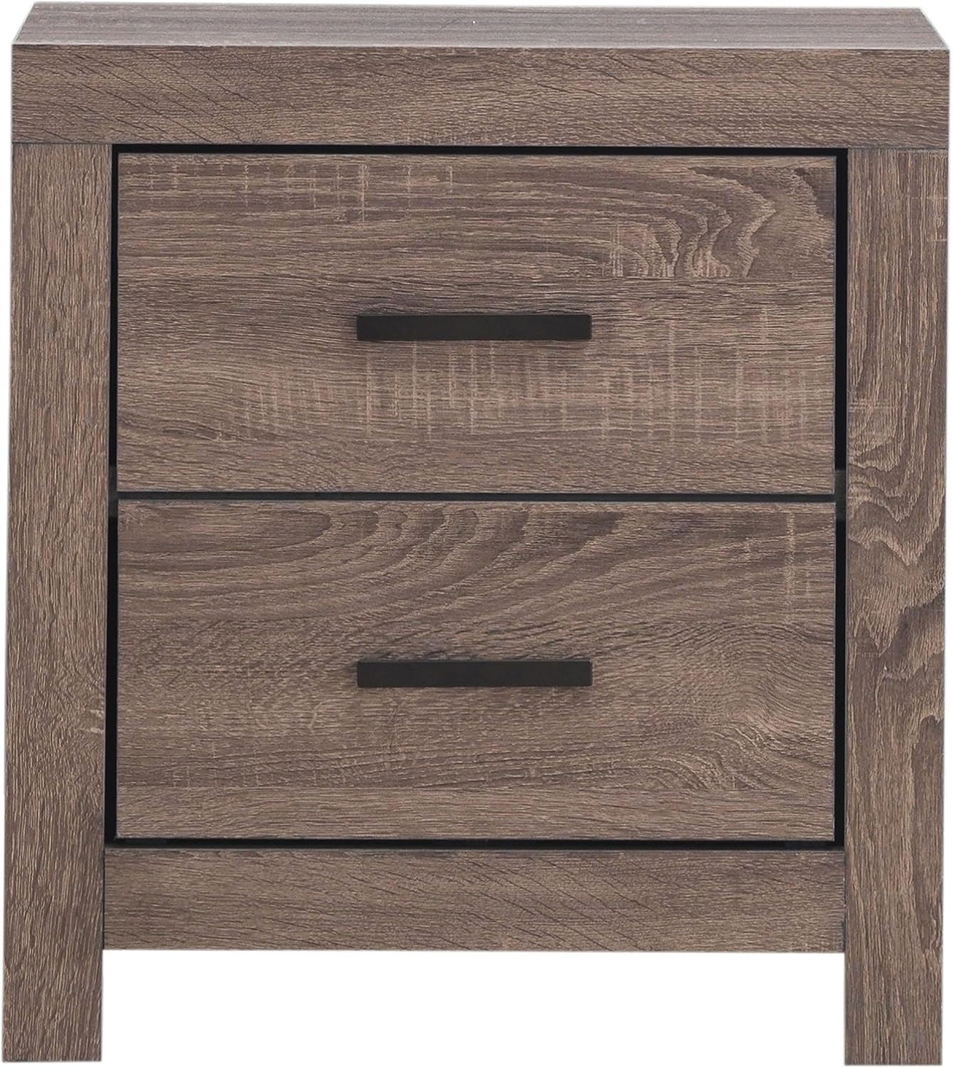 Coaster Home Furnishings Brantford Farmhouse 4-Piece Bedroom Set Queen Size Panel Bed Frame 52-inch Headboard Barrel Oak 207041Q-S4