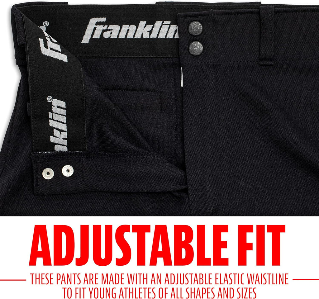 Franklin Sports Youth Baseball + Softball Pants - Knee High Pants for Boys + Girls Knicker Style with Belt Loop