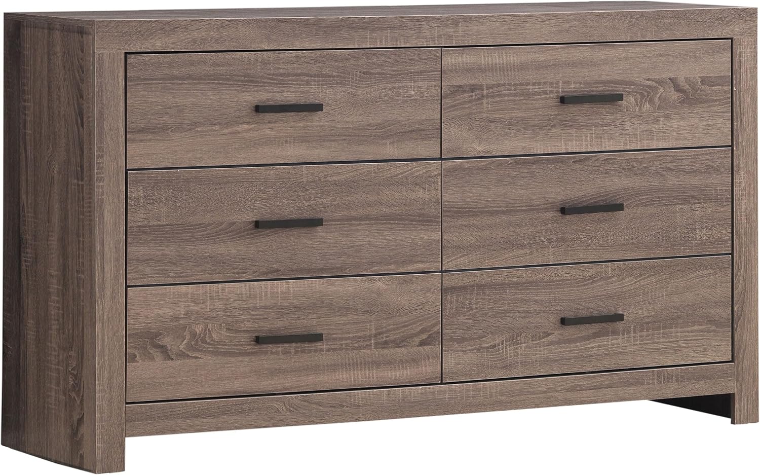 Coaster Home Furnishings Brantford Farmhouse 5-Piece Bedroom Set Queen Size Panel Bed Frame 52-inch Headboard Barrel Oak 207041Q-S5