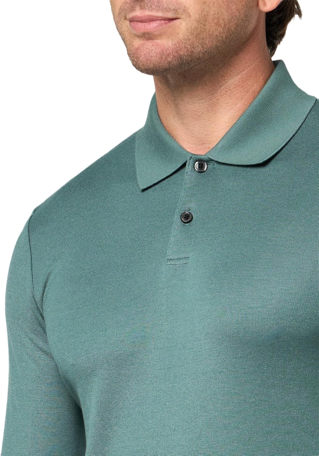 Theory Men's Goris Polo Long Sleeve in Anemone Milano