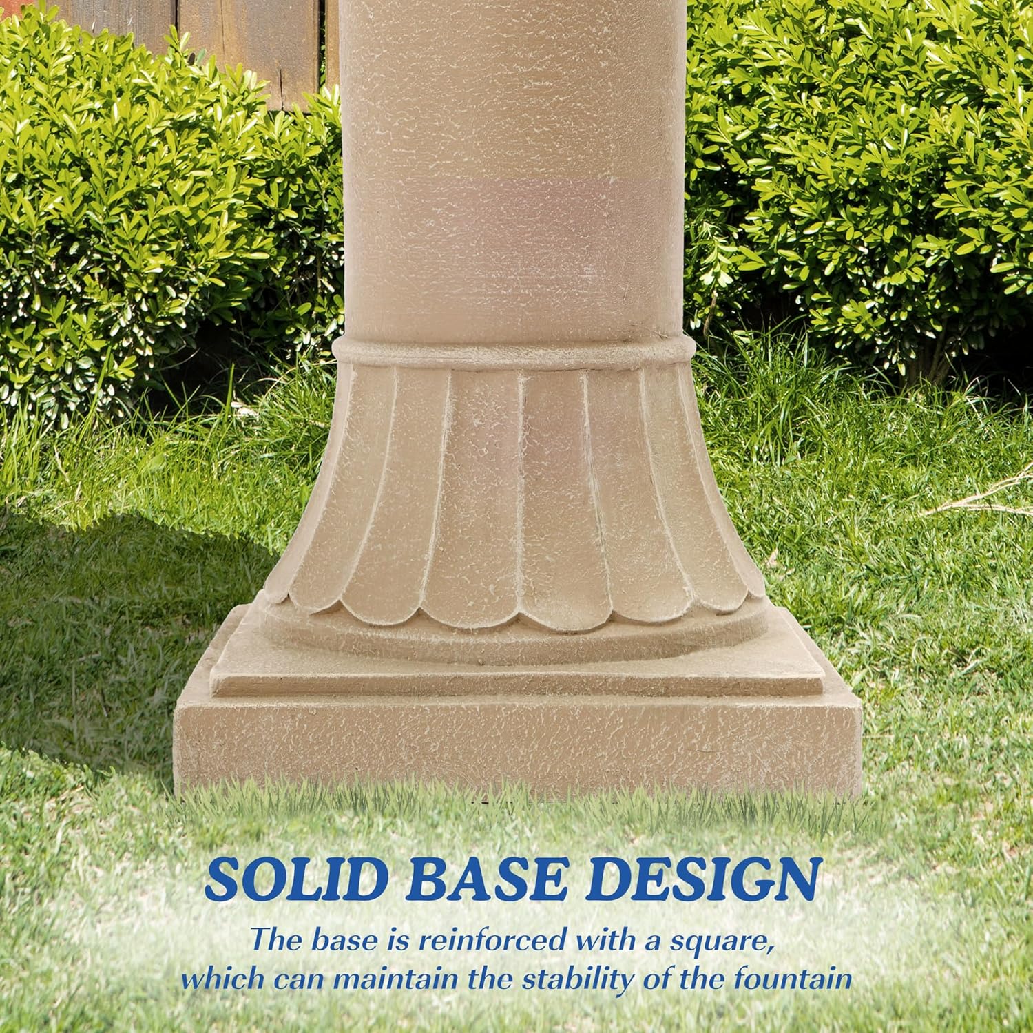 Italian Outdoor Water Fountains Garden Decor - 48.4''H Fountains and Waterfalls Outside, Large Cascading Indoor Floor-Standing Resin Bubbler Fountain Features W/Pump for Patio, Yard and Home