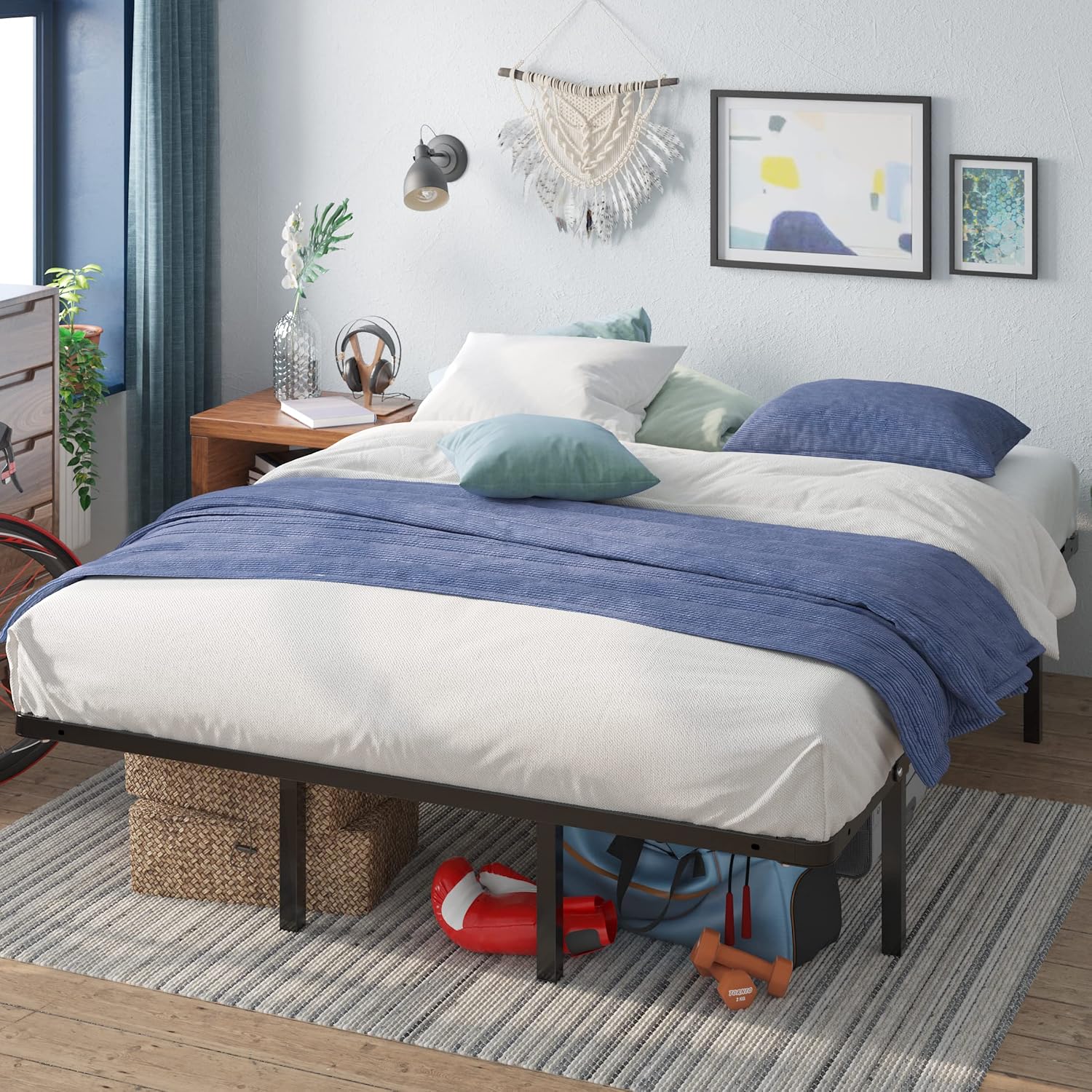 Sleep Master MyEuro Smartbase/Wooden Slats Mattress Foundation, Queen