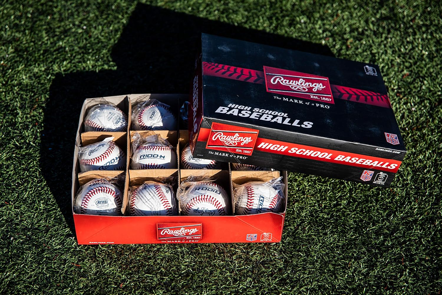 Rawlings | NFHS NOCSAE High School Baseballs | 12 Count | R100-H1 / R100-H2 / R100-H3 / RNF Options