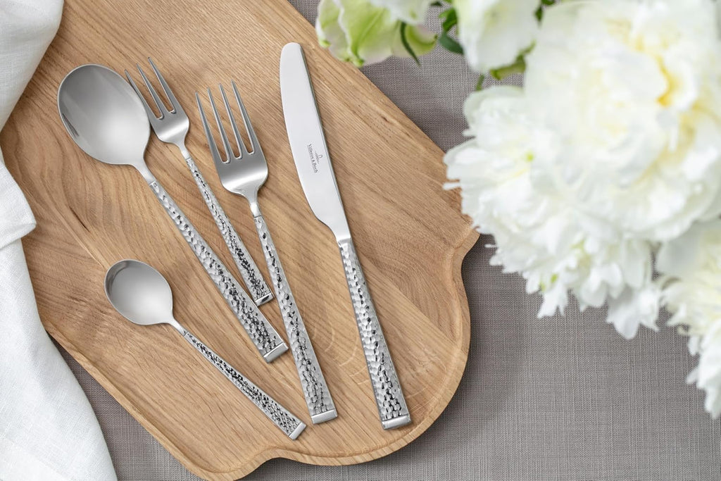 Villeroy & Boch Blacksmith 60-Piece Flatware Set, 18/10 Stainless Steel, Service for 12, Gift Boxed