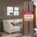Avana Acoustic Wood Wall Panels – 93.2x11.25 Inch Panels – Fits 94x12 Layout – Smoke Walnut Acoustic Panels 2 PCs – Wall Panels for Interior Wall Decor for Homes, Offices – Wood Panels for Wall