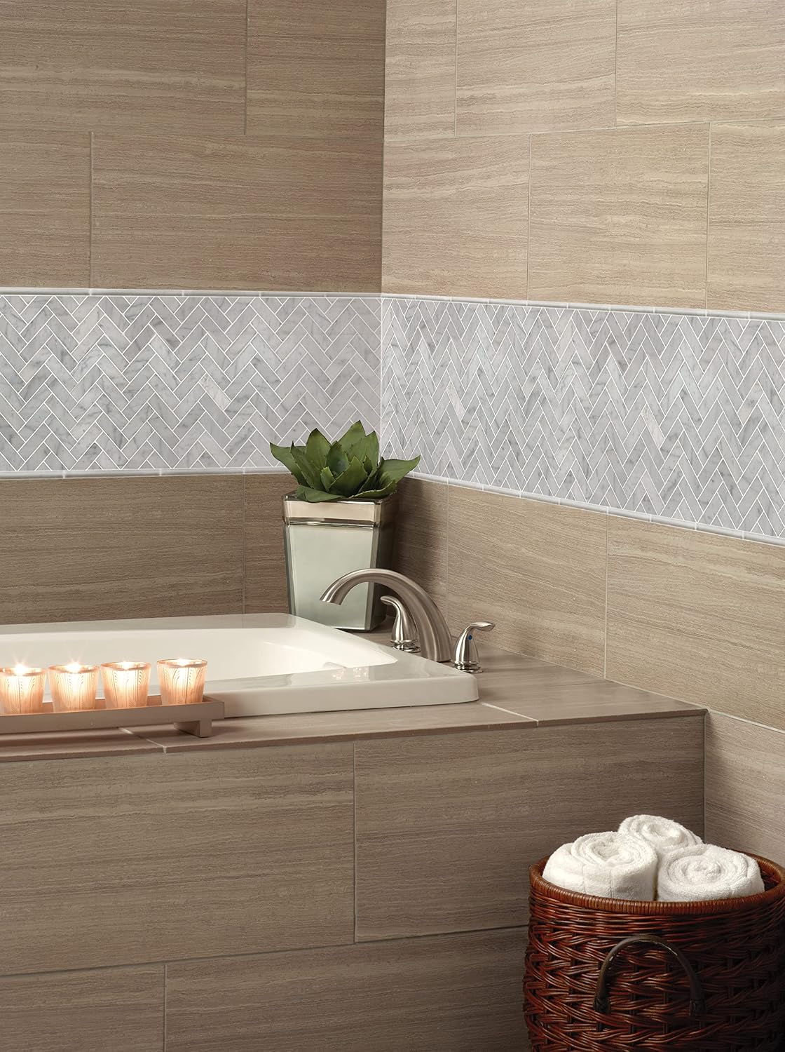 MSI Dove Gray Quarter Round Molding 5/8 in. x 6 in. Glazed Ceramic Tile for Kitchen Backsplash, Floor Tile, Wall Tile for Bathroom, Shower Wall Tile, Mesh Mounted Mosaic Tile