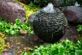 Aquascape Stacked Slate Sphere Fountain, 18 Inch Diameter 46 cm, Lightweight Fiber-Resin Composite Decorative Water Feature, Includes Tubing for Easy Setup, 78358