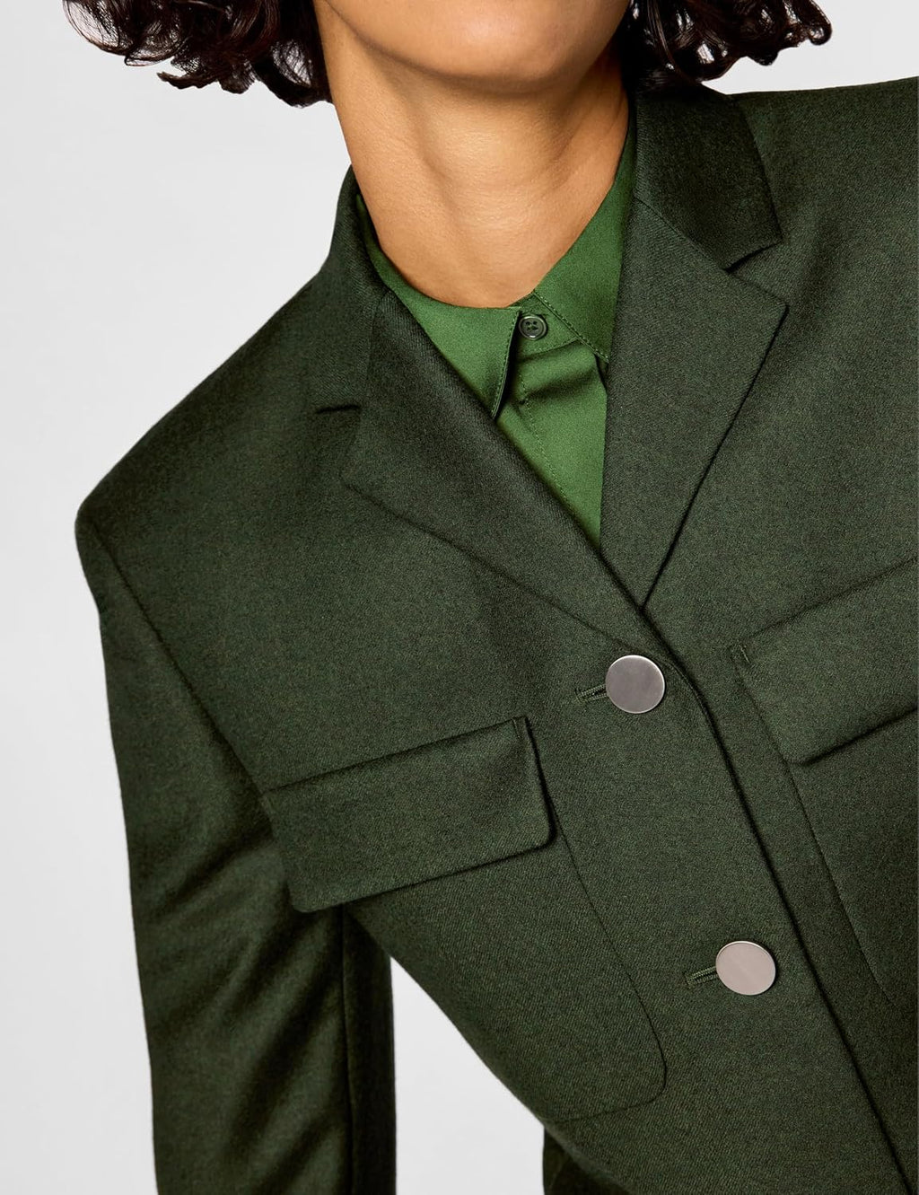 Theory Women's Flannel Long Sleeve Military Jacket