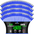 Maximm Cat 6 Ethernet Cable 3 ft (100-Pack) - High-Speed LAN Cable, Internet Cable, Patch Cable, and Network Cable - UTP, 10Gbps, 550MHz Ethernet Cord - Blue