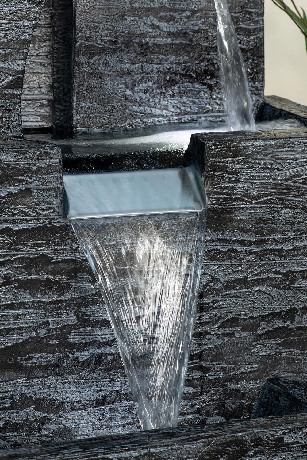 Bond Manufacturing Y95863 Malibu Tiers 32' Tall Lighted Zen Fountain, Gray