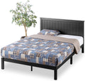 Zinus Santiago Wood Platform Bed Frame, Wood Slat Support, No Box Spring Needed, Easy Assembly, King, Black