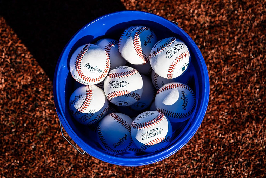 Rawlings | GAME USE Baseballs | Youth/12U | Game/Practice Use | Bucket | 24 Count