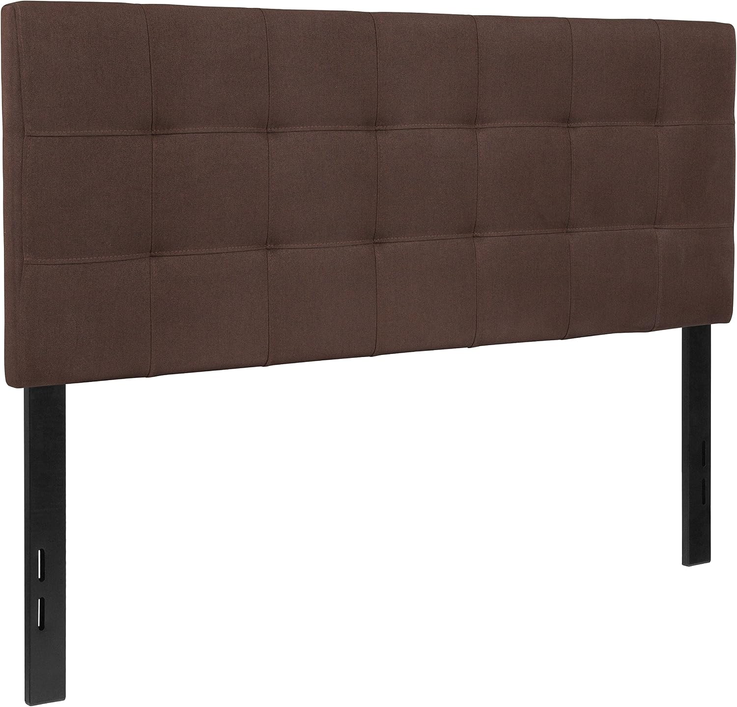 Flash Furniture Bedford Tufted Upholstered Full Size Headboard in Dark Brown Fabric