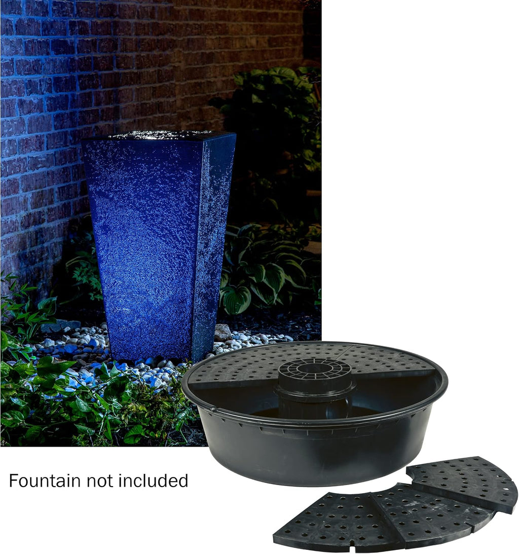 Little Giant DFB36 36-Inch Disappearing Water Fountain Basin, Supports Up to 2,000 lbs., Black, 566517