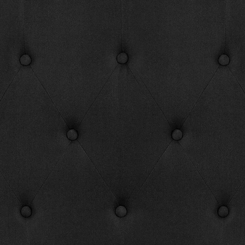 EMMA + OLIVER Tufted Upholstered Queen Size Headboard in Black Fabric
