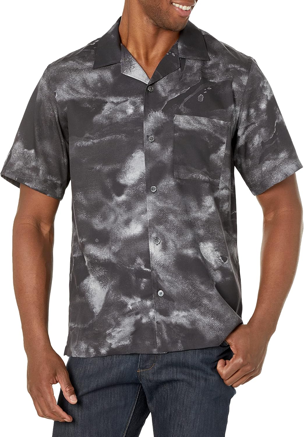 Theory Men's Men's Noll Ss Cc Nt Cloud Print