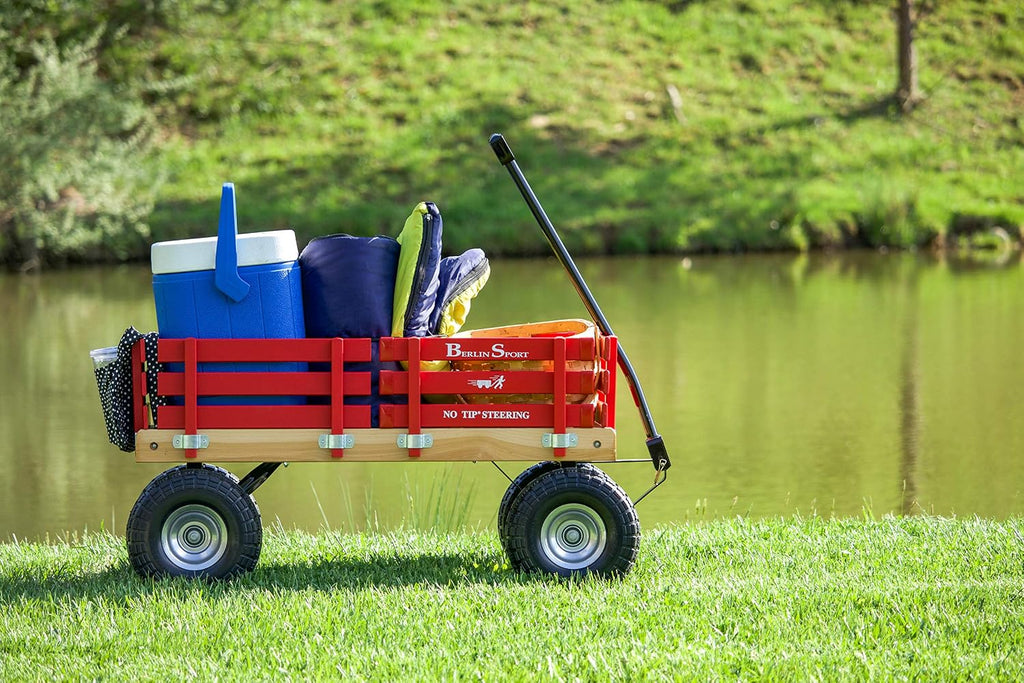 Berlin Flyer Sport Wagon - Model F410 - Amish Made in Ohio, USA - 10' No-Flat Tires (Orange)