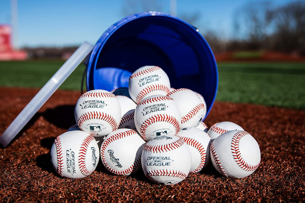 Rawlings | GAME USE Baseballs | Youth/12U | Game/Practice Use | Bucket | 24 Count