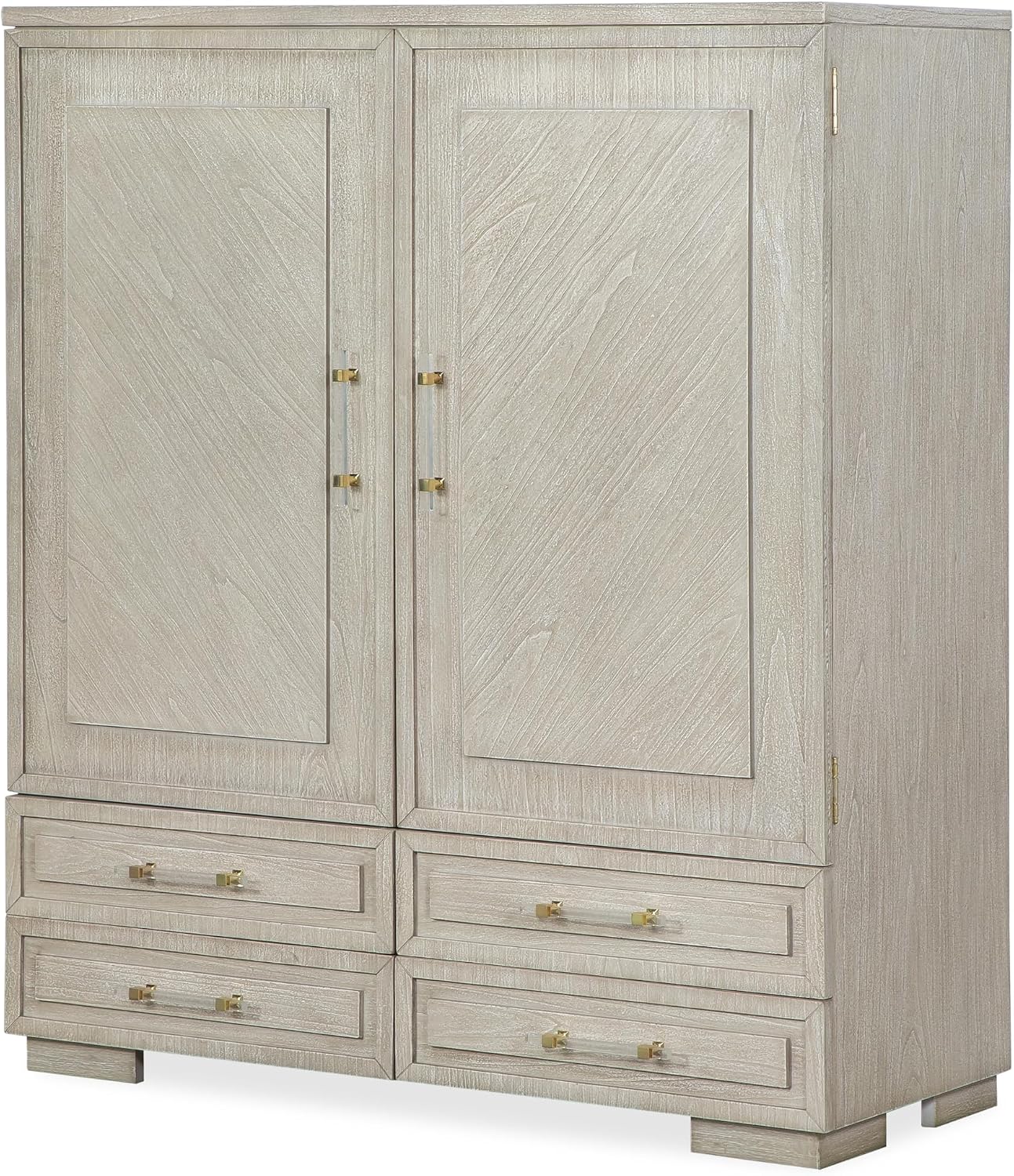 First of a Kind Celine Modern 5 Piece Queen Bedroom Set with Warm Wood Finish Clean Contemporary Design Coordinated Furniture Collection