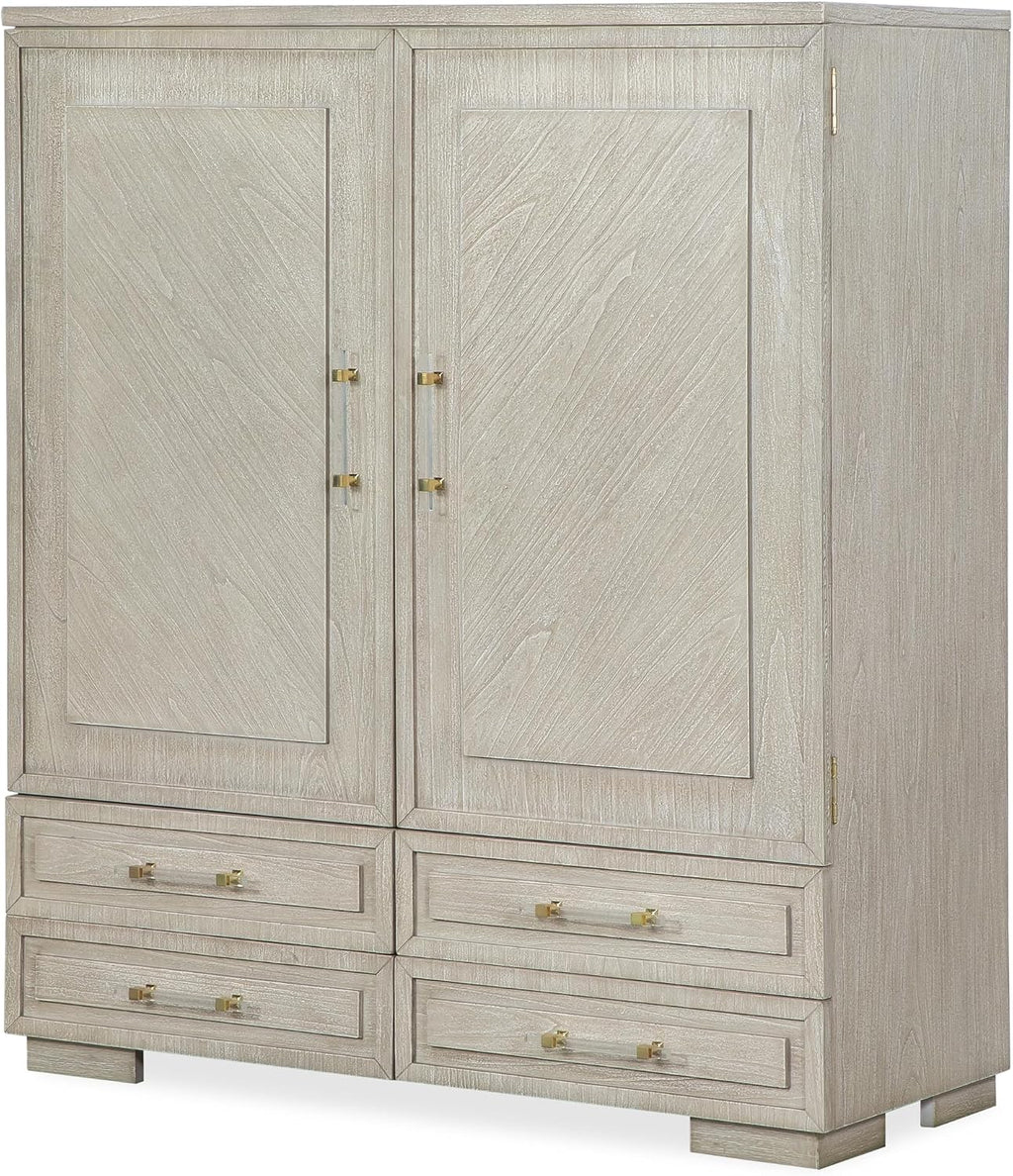First of a Kind Celine Modern 5 Piece King Bedroom Set with Warm Wood Finish Clean Contemporary Design Coordinated Furniture Collection