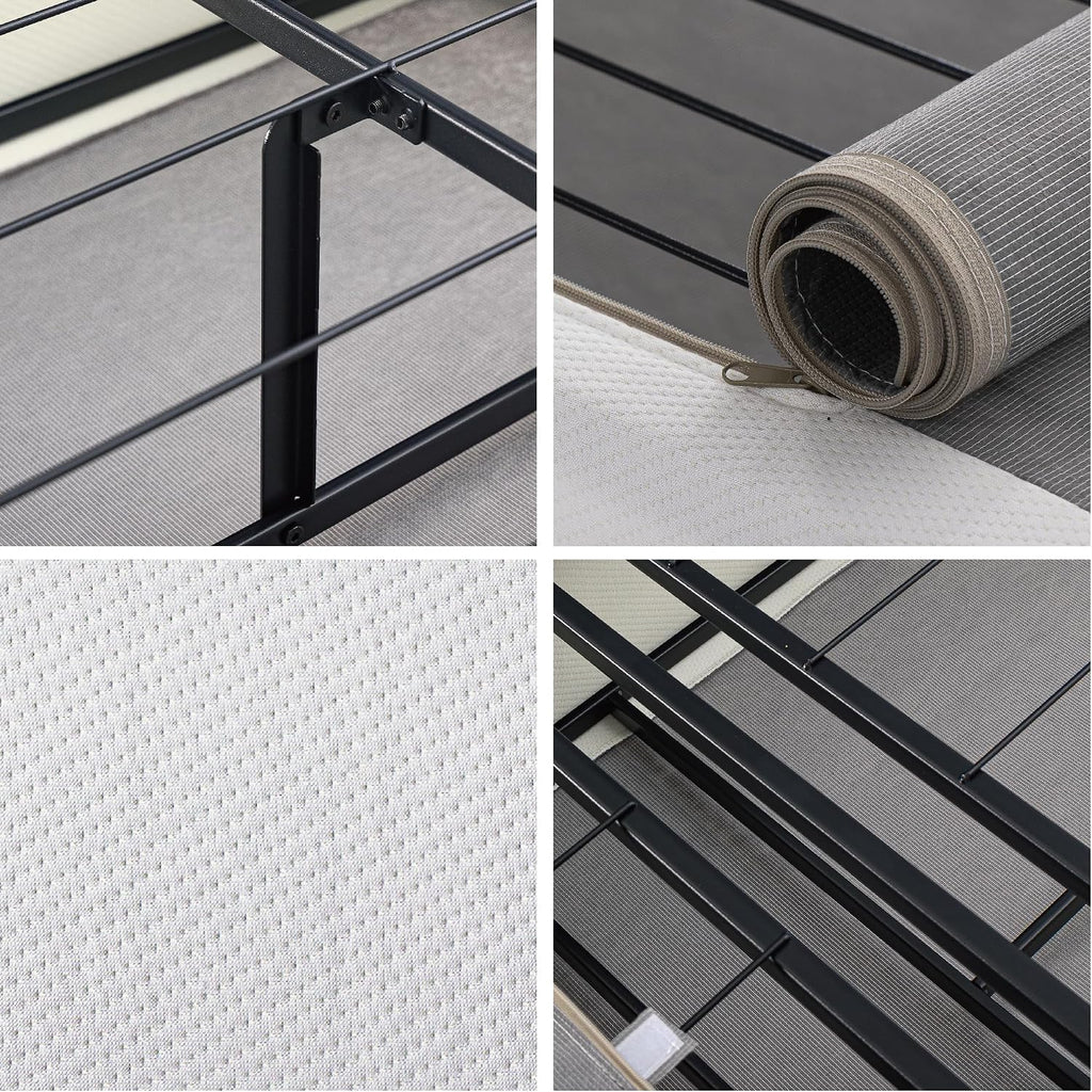 ZINUS 9 Inch Box Spring with Cover, No Assembly Mattress Foundation, Sturdy Metal Structure, Twin XL, White