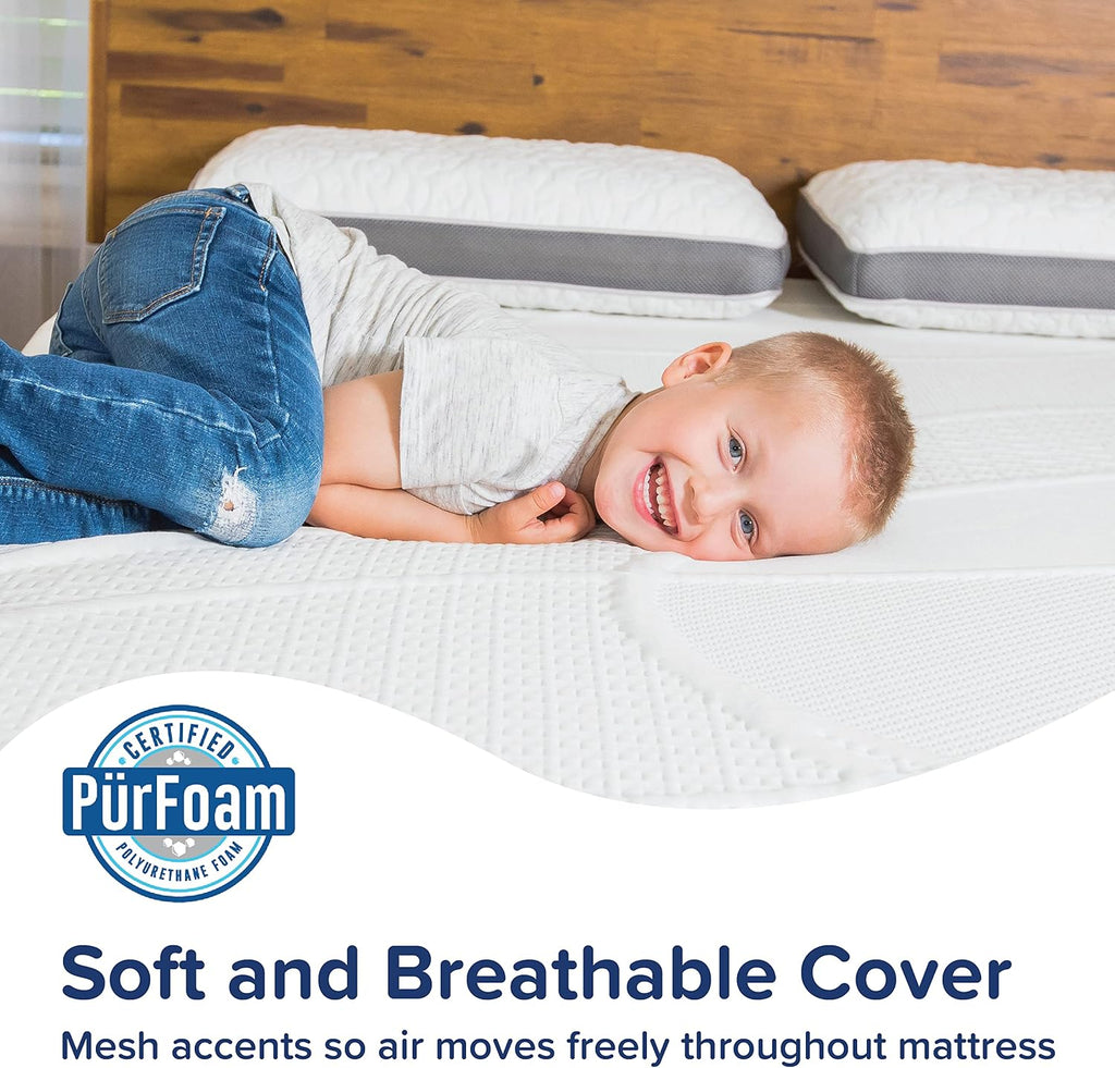 Perfect Cloud UltraPlush Full Mattress - 10 Inch Cooling Gel Memory Foam, Charcoal-Infused, Pressure Relief, Motion Isolation, Bed in a Box, Made in USA (RV Short Queen)