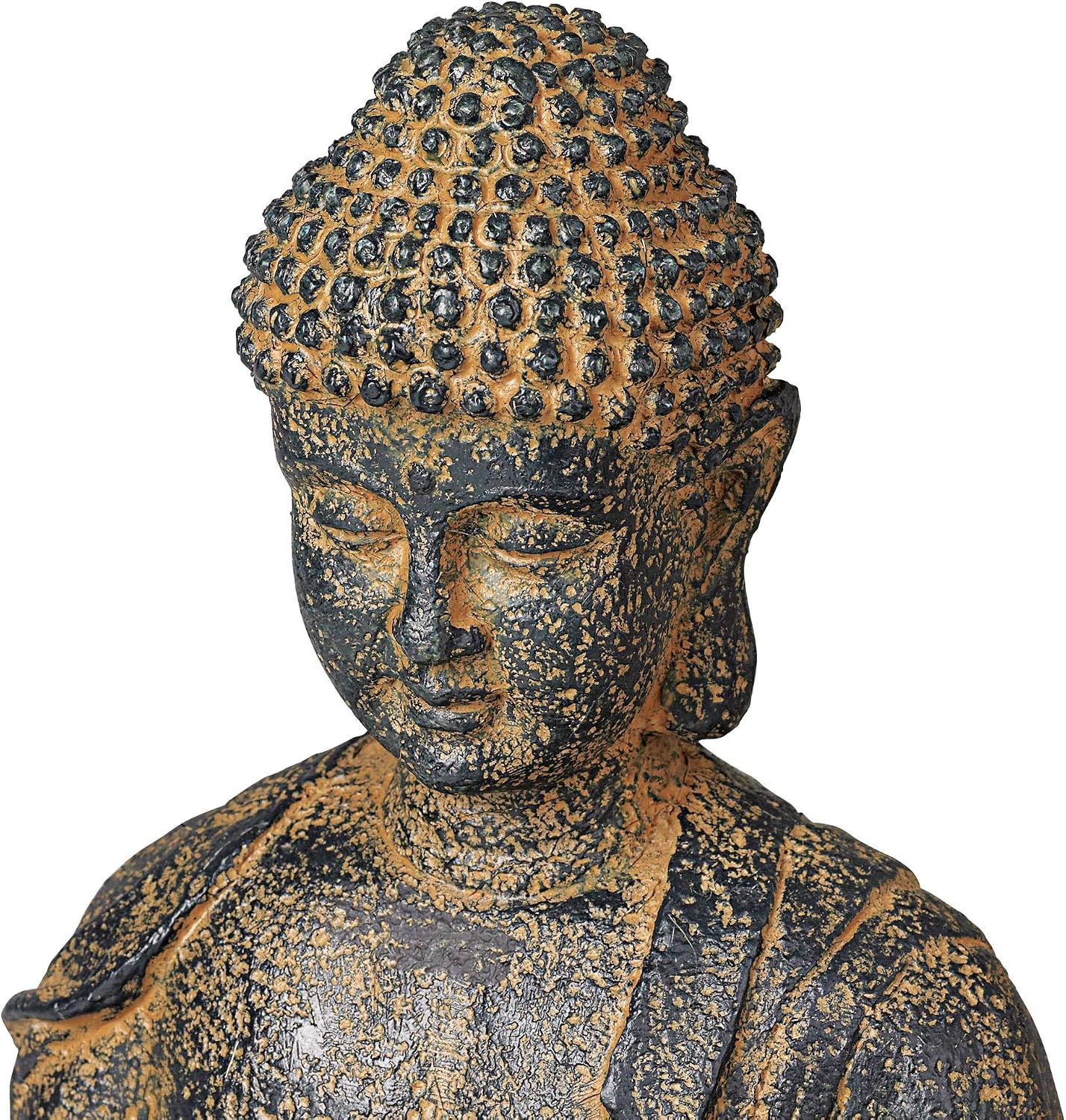 Sitting Buddha 21' High Large Zen Asian Indoor Outdoor Decor Faux Stone Floor Fountain with Light LED Standing Waterfall Water Feature for Outside Garden Patio Yard Backyard Porch - John Timberland